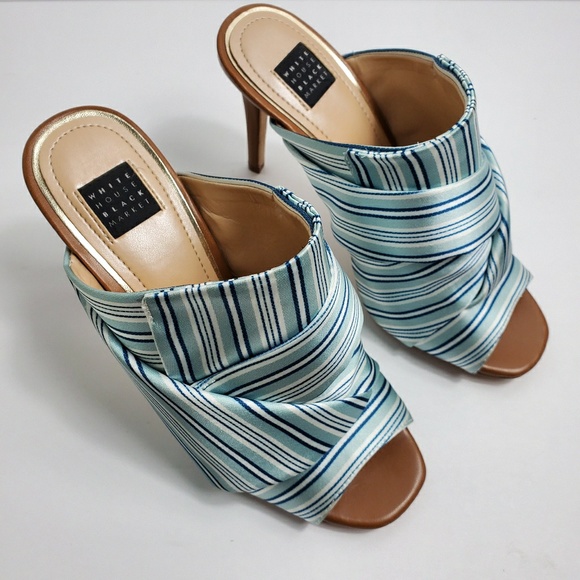 White House Black Market Shoes - NEW White House Black Market Peep Toe Mules